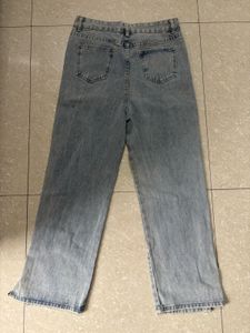 Light blue acid Wash Wide Leg Jeans