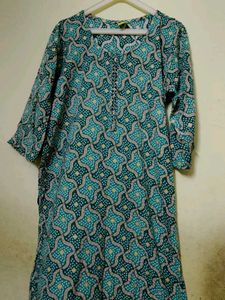 Green Bandhani Print Kurta