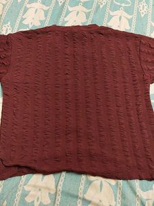 Textured Burgundy T-Shirt
