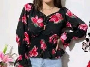 Black Floral Print Dress