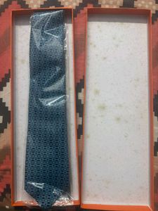 Brand New  Authentic Hermes Paris 100% Silk Tie –