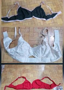 Pink border Black Design White Cherry Red Bras
