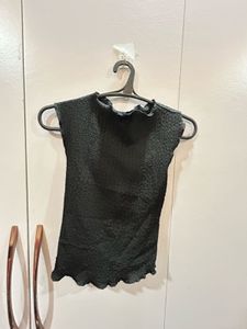 Chic Textured Black Top