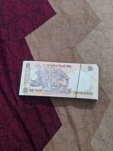full pkt UNC Bundle of 10 Rupee Notes