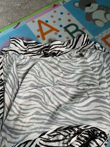 Zebra Print Cropped Shirt