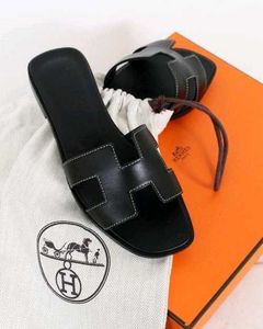 Hermes Brown H Slides Sandals