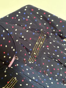 Navy Blue Polka Dot shrug🦋
