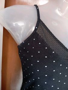 Black Polka Dot Slip Dress