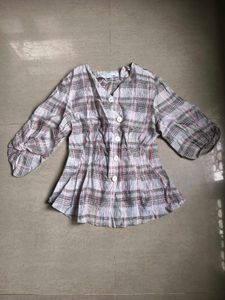 Chic Plaid Button-Up Tunic Top
