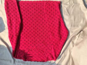 Red Knit Cardigan
