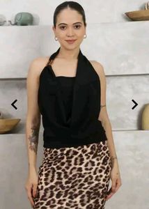 cowl halter neck top