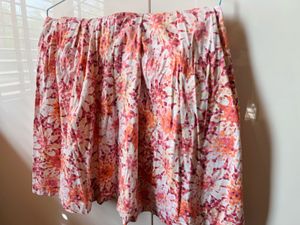 Floral Pleated Midi Skirt