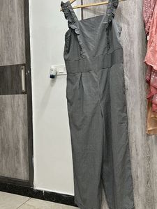 Cute Gingham Ruffle Jumpsuit