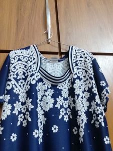 Chic Navy Floral Nightgown