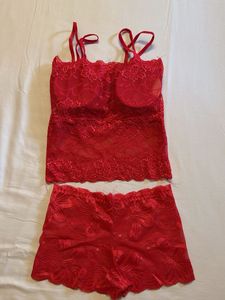 Red Lace Lingerie Set