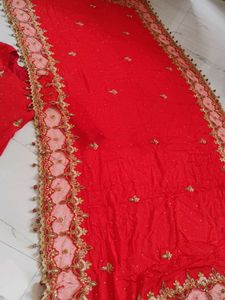 Red hand work bridal lehenga ❤️