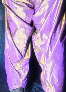**Women's Shiny Satin Harem Salwar Pant | Elastic