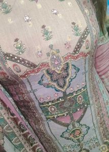 beautiful pakistani print kurta set with beautifu