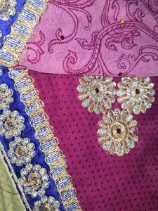 Beautiful Purple Embroidered Saree