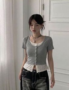 Cute Layered Grey Top