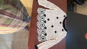 Crocheted Floral Long Sleeve Top