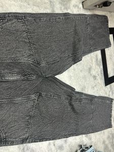 Washed Grey Denim Jeans