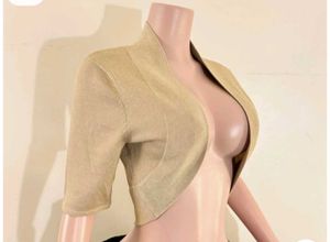 white cropped bolero shrug