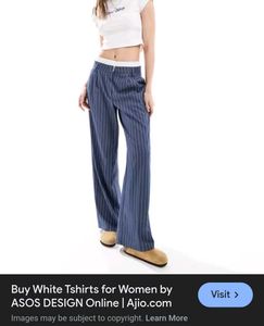 Double Waist Pinstripe Trousers
