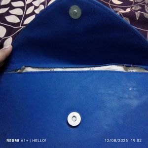 Bright Blue Envelope Clutch
