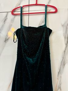 Gorgeous Green Gown Velvet