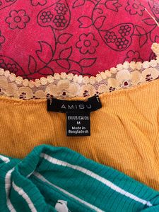 Striped Mock Neck Tank Top &amp; Lace Trim Camisole