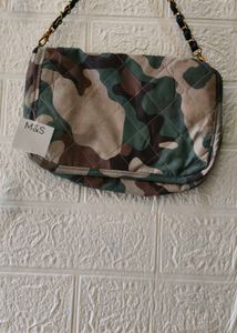 Quilted Camouflage Crossbody Bag