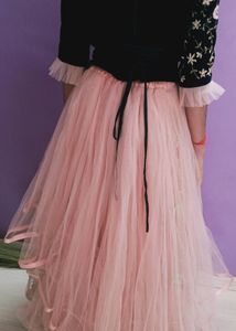 Elegant Pink Lehenga Choli Set With Free Gift
