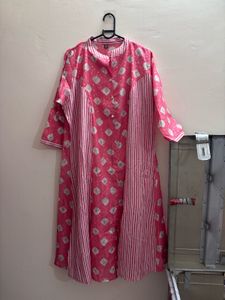 Pink Printed Kurta Set