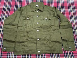 Men's Olive Green Denim Jacket