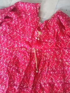 Beautiful Red Ethnic Kurta Set