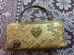 Gold Embossed Clutch Bag