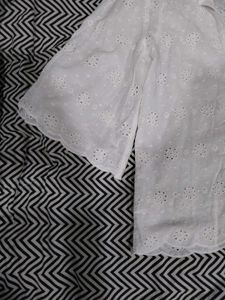 White Broderie Anglaise Bell Sleeve Blouse