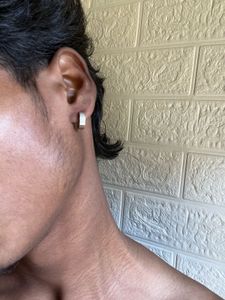 Minimalist Silver Hoop Earring