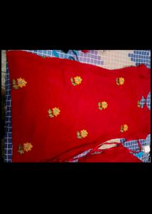 Red boutique stitched pajami suit in L size