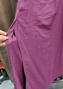 Stylish Maroon Kurta Set with Printed Jacket