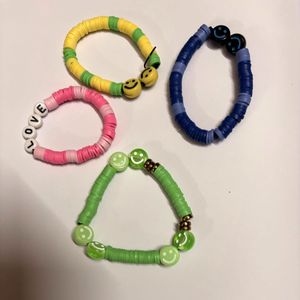 Handmade Beaded Bracelets - Set of 4