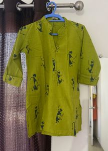 Vibrant Kurta with Tribal Print