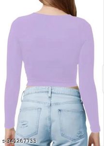 Stylish Lavender Crop Top