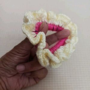 Hand Crocheted Scrunchies (pair)