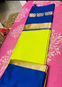 Royal Blue Saree with Elephant Motif
