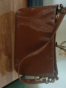 Brown Croc Handbag