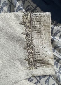 Ivory Embroidered Sherwani