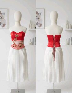 Red &amp; White Corset