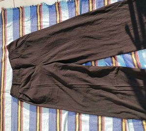 Flowy Black Wide-Leg Trousers